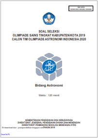 Osn Astronomi Tahun 2019 Tingkat Kabupaten Kota Pdf Juara Pendidikan