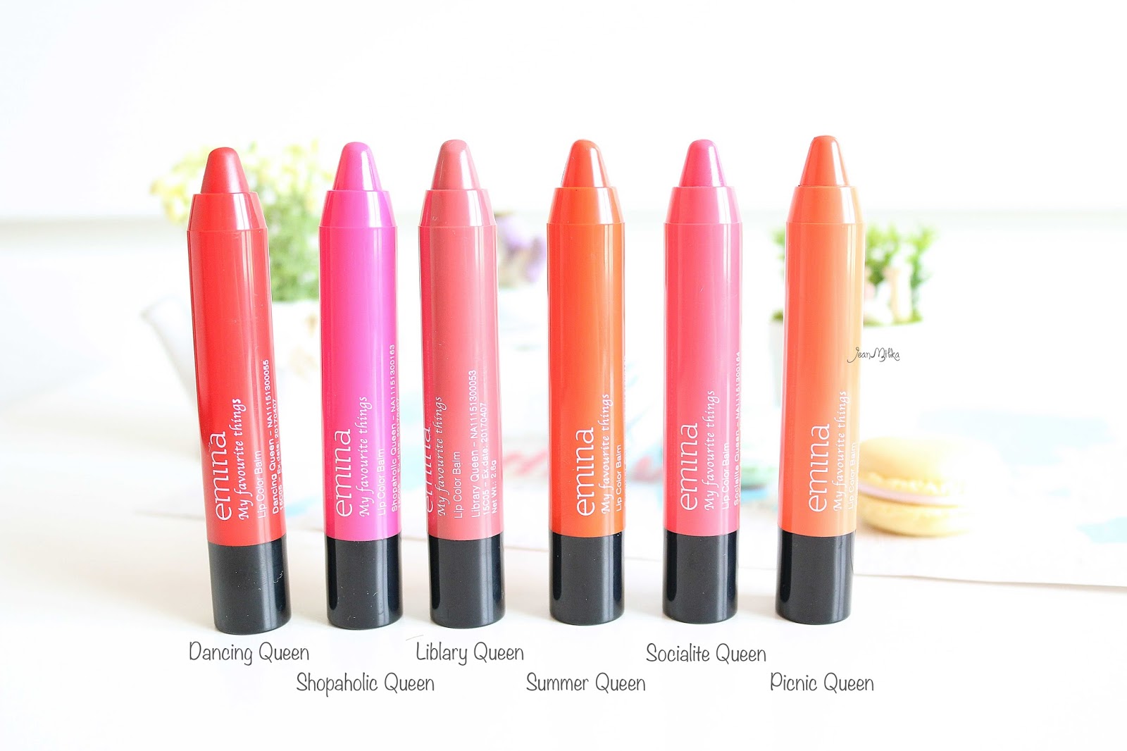 Emina My Favourite Things Lip Colour Balm Review & Swatch Jean Milka