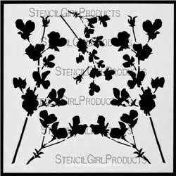 Swatton Flowers Version 1 6" x 6" stencil