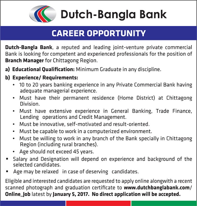 Dutch-Bangla Bank এ চাকরি