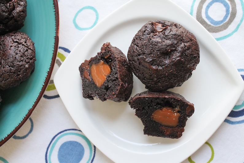 Food Lust People Love Caramel Stuffed Brownie Bites FoodieExtravaganza