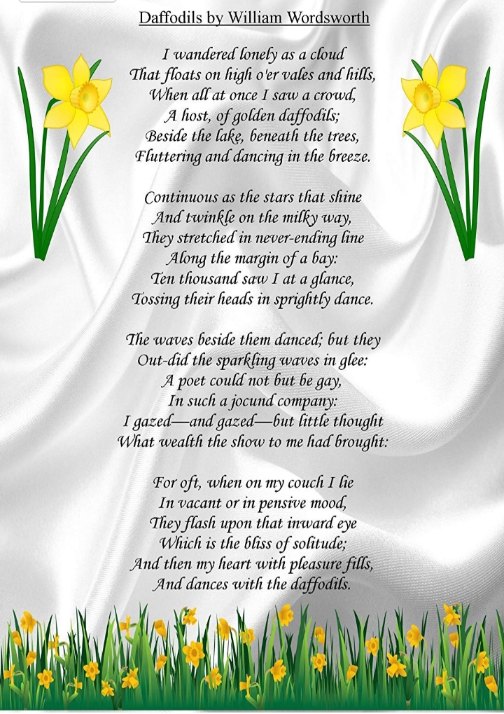 Dharaba S Blog Daffodils By William Wordsworth