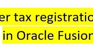 Oracle Application's Blog: Supplier tax registration table in Oracle Fusion