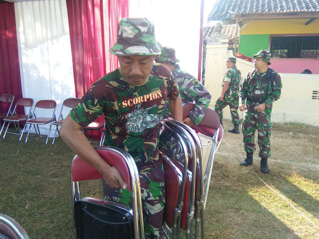 Perlengkapan Upacara TMMD Reg 105 Mulai Ditata Lapangan Tri Murti