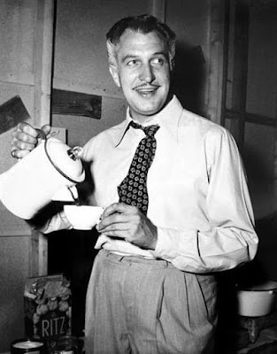 Vincent Price takes a coffee break