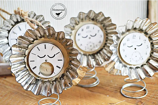 angel ornaments with clock faces