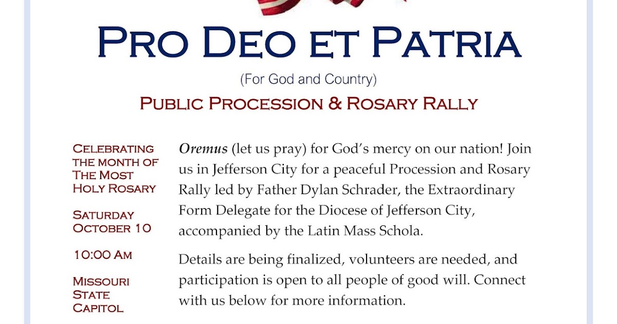 RORATE CÆLI Event "Pro Deo et Patria" Public Procession & Rosary
