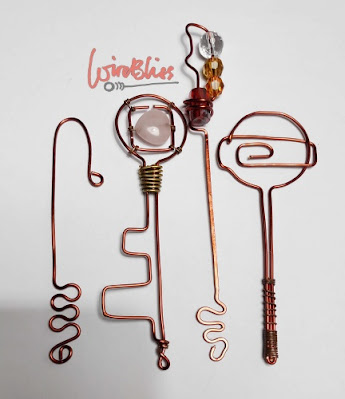 Couple of wire wrapped copper wire key
