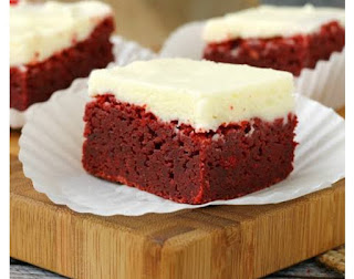Redvelvet cheese brownie