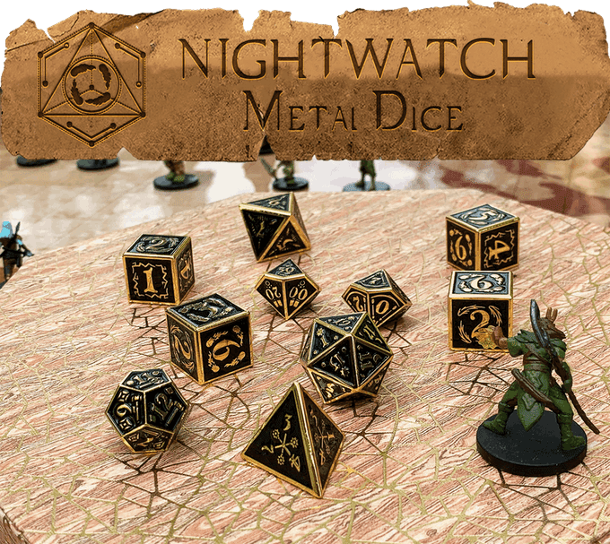 Tabletop Fix Fantasydice Nightwatch Metal Dice Kickstarter