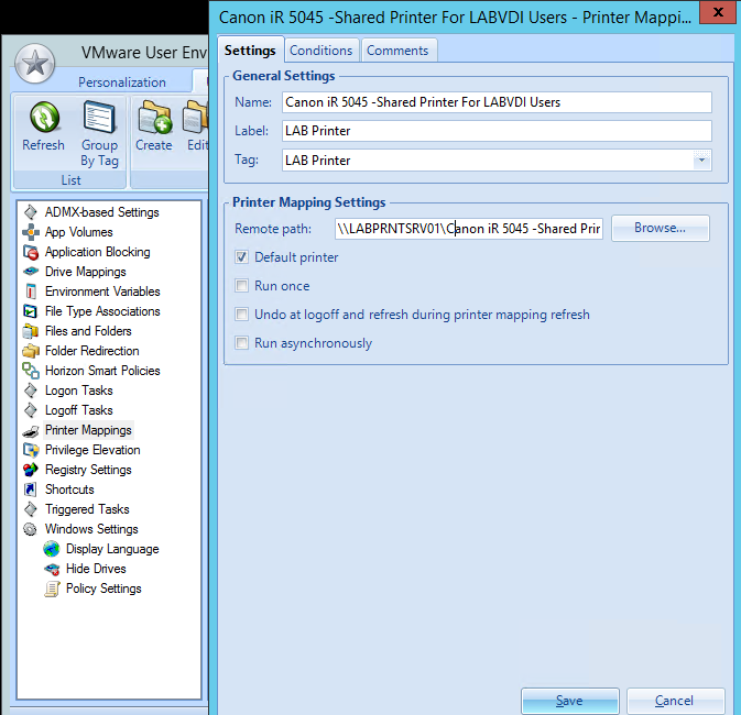 Tech Kiranangal VMware UEM Managing Mapped Network Printers via