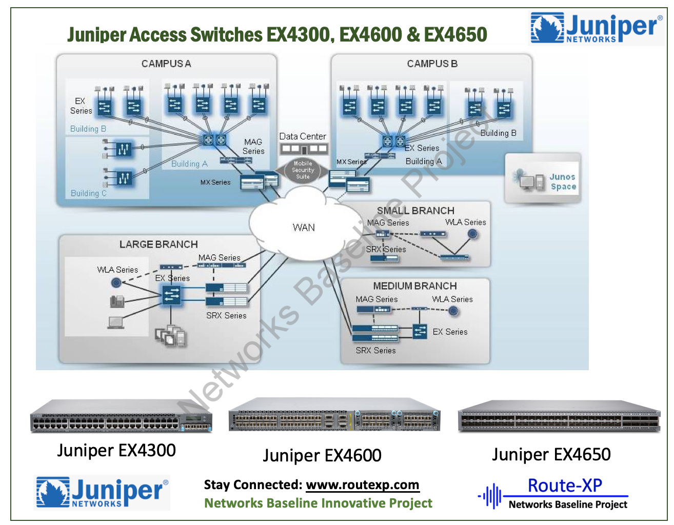 Comparison between Juniper EX4300, EX4600 and EX4650 Switches Route