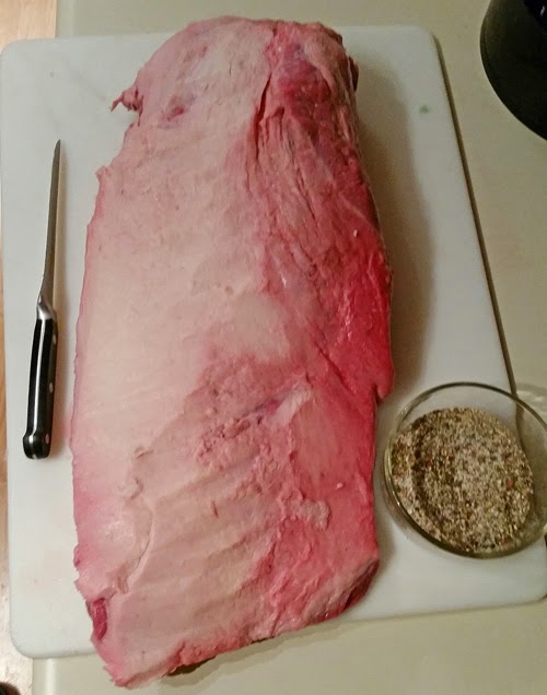 trimming beef brisket