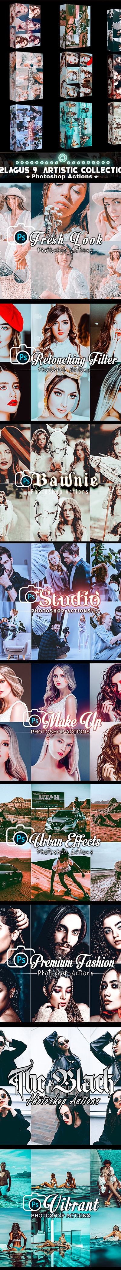 GraphicRiver - 2lagus 9 Artistic Collection Photoshop Actions 31604326 2 Artistic%2BCollection