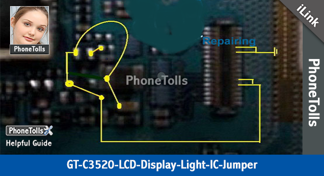 samsung gt c 3520 lcd display light ic