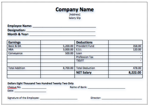 letter format in english request for salary pay slip