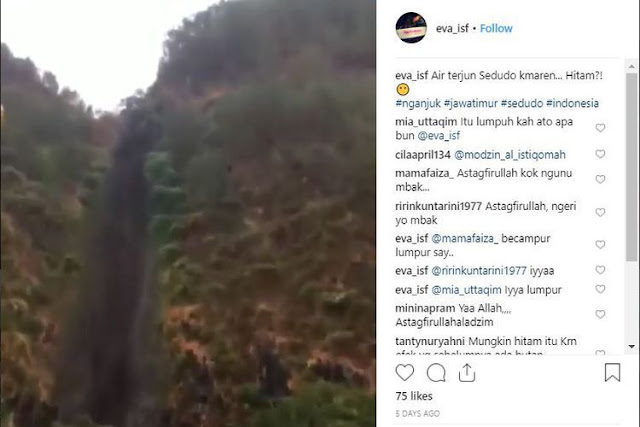 Bukan Aliran Pasir, Ini Penyebab Air Terjun Sedudo Tiba-Tiba Berwarna Hitam Pekat