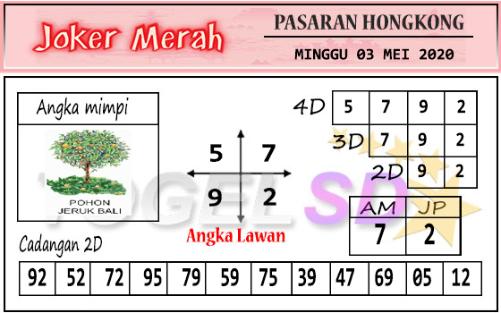 Prediksi Togel Hongkong Minggu 03 Mei 2020 Prediksitogel Jp