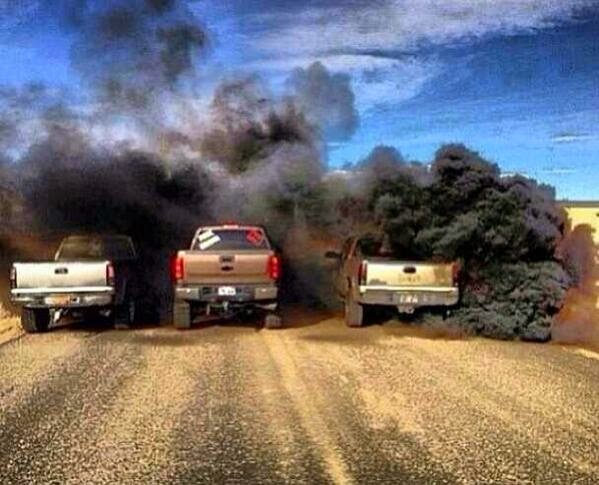 Just A Car Guy rolling coal