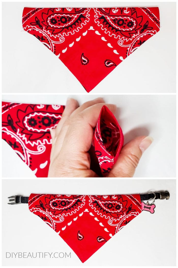 How to Make NoSew OvertheCollar Bandanas for your Dog DIY Beautify