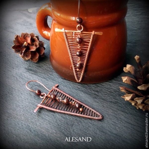 Geometric Wire Woven Earrings Tutorial / The Beading Gem