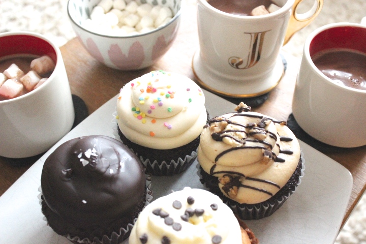 Snow Day Treats - Cupcakes and Hot Chocolate