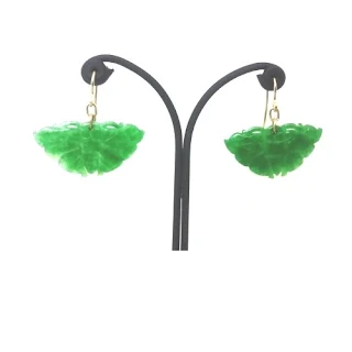 Harmony Design jade green butterfly earrings