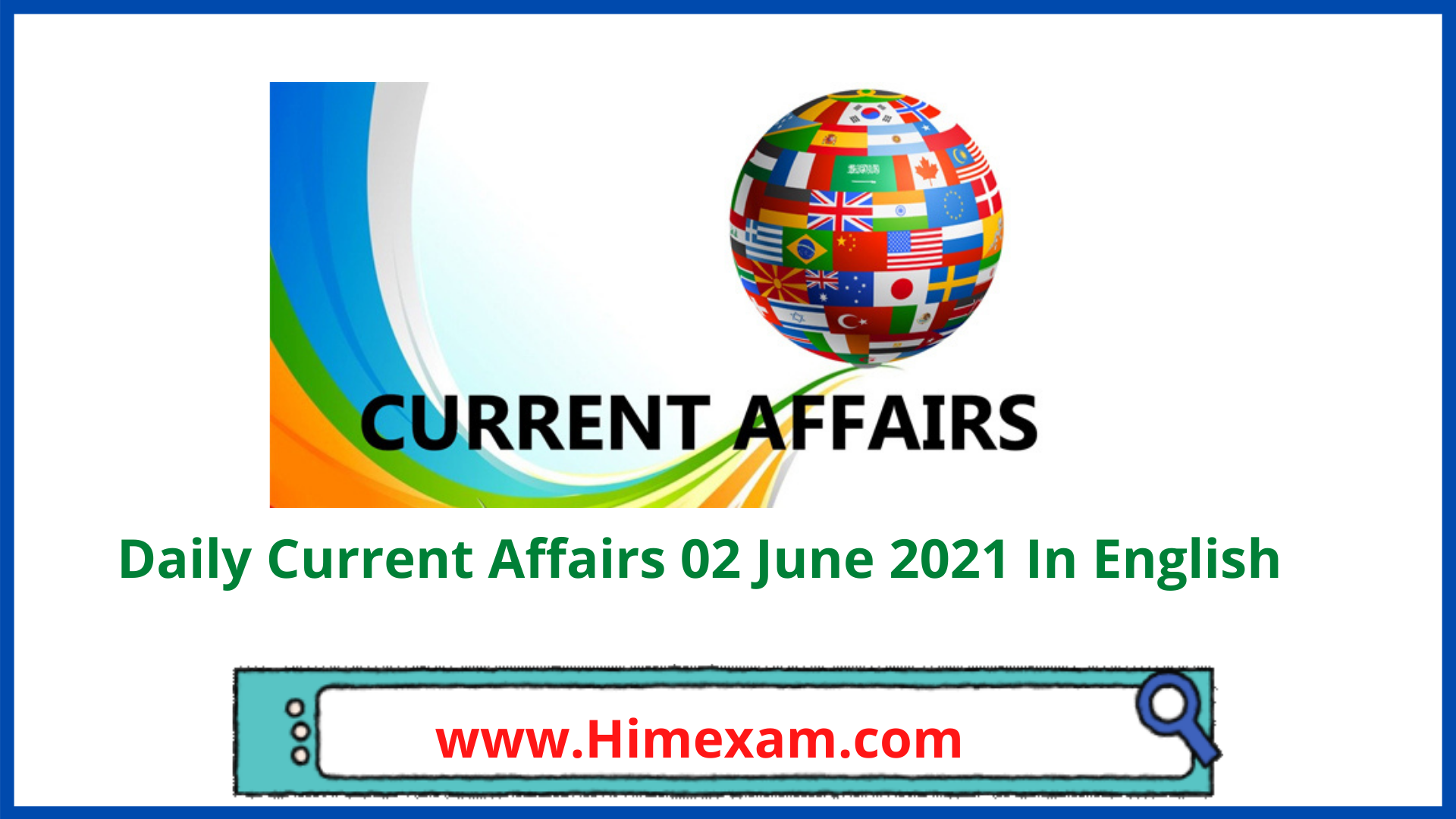 Daily Current Affairs 02 June 2021 In English Daily Current Affairs 02 June 2021 In English