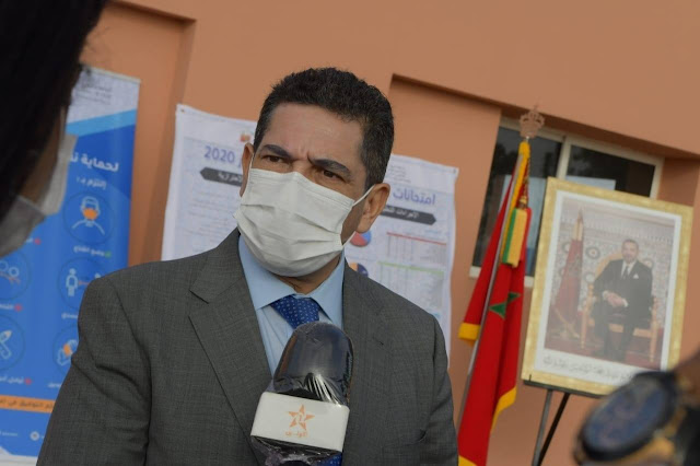 وزيرا التعليم والصحة يتفقدان مركز امتحان الباكالوريا الخاص بالمصابين بكورونا ببنسليمان