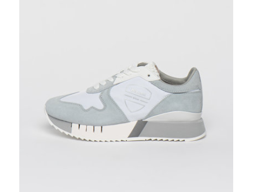 Pantofi sport cu garnituri de piele intoarsa verde pal Blauer