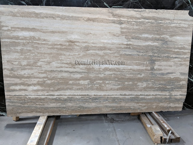 Silver Travertine Slab NYC Silver Travertine Slab NYC