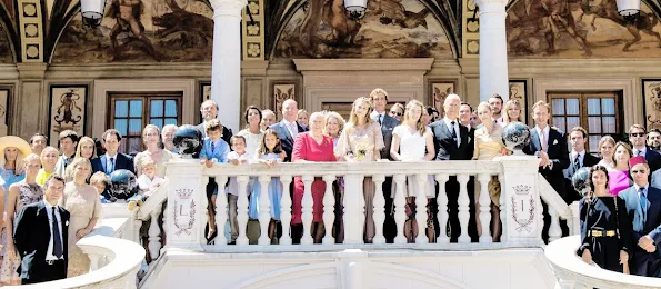 Pierre Casiraghi and Beatrice Borromeo married in a civil ceremony at the Monaco's Pink Palace in Monaco