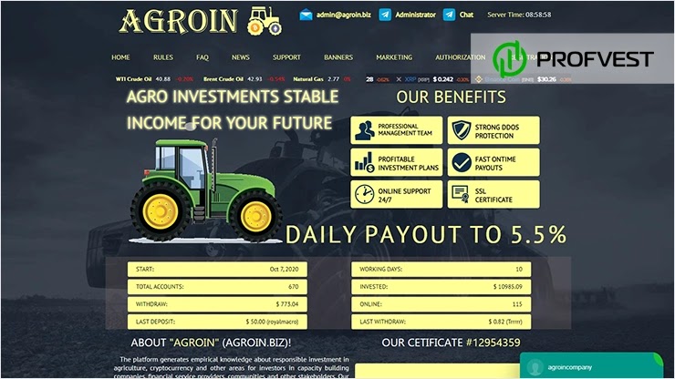 Agroin: обзор и отзывы о agroin.biz (HYIP платит) Agroin обзор и отзывы HYIP-проекта