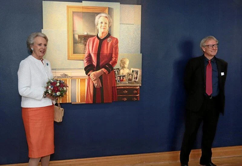 Princess Benedikte unveiled a new portrait of herself painted by Danish artist Lars Physant