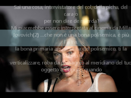 Cybersix nell'intersvista con V.S.Gaudio:"Vorrei essere interpretata da Milla Jovovich"!