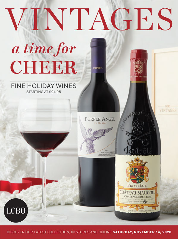 November 14, 2020 LCBO VINTAGES Release Wine Picks Fine Holiday Wines