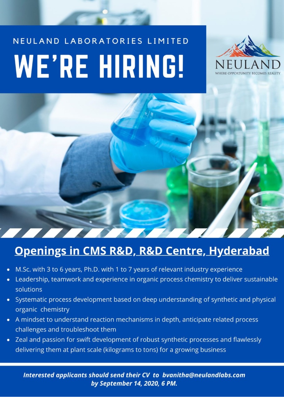 Weekly Virtual Interviews for Multiple Openings in CMS R&D / R&D Centre