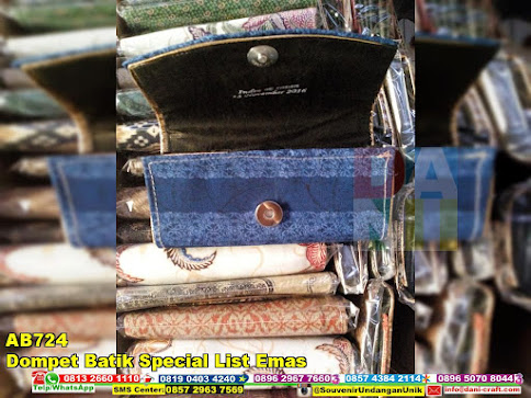 jual Dompet Batik Special List Emas