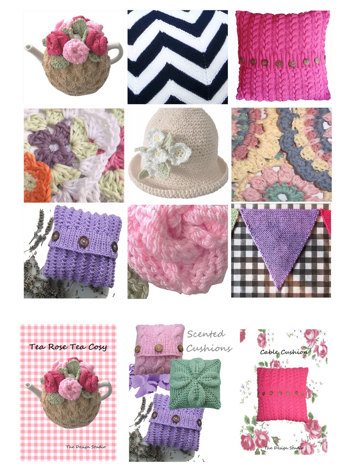 Knitting and Crochet Patterns.