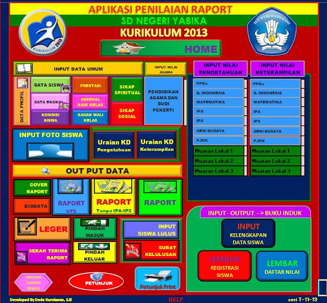 ARDDESO Aplikasi Raport Digital SD Penilaian TEMATIK