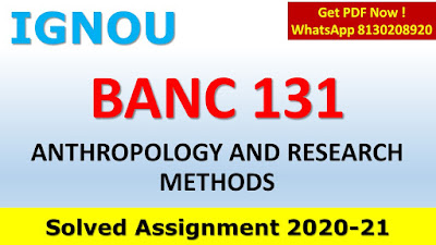 BANC 131 Solved Assignment 2020-21