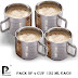 PIQUANT KITCHENWARE Stainless Steel Fancy Tea & Coffee Cup Set of 4 Pcs