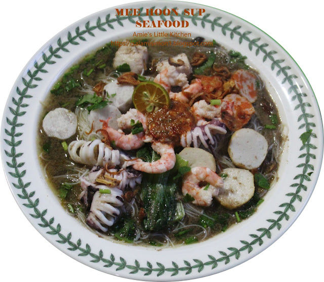 Kuah Mee Hoon Sup Seafood Sedap dengan Menggunakan Air Rebusan Kulit dan Kepala Udang