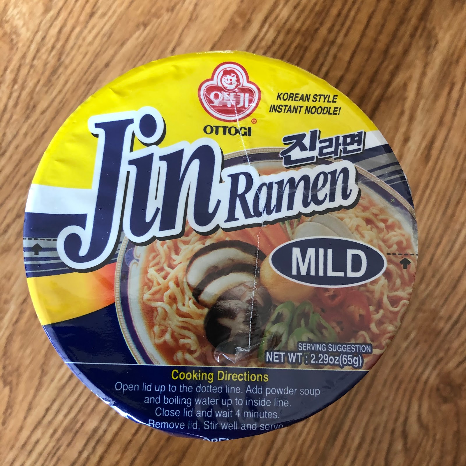Case of Ottogi Jin Ramen Mild Noodle Cups