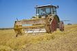 Pulse vegetables harvester. Old Lenz mower