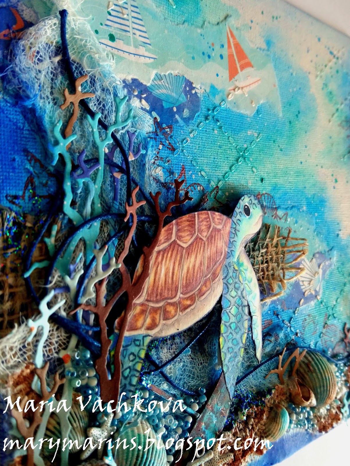"Under the Sea" Mixed Media Canvas