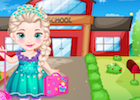 Baby Elsa Goes To School