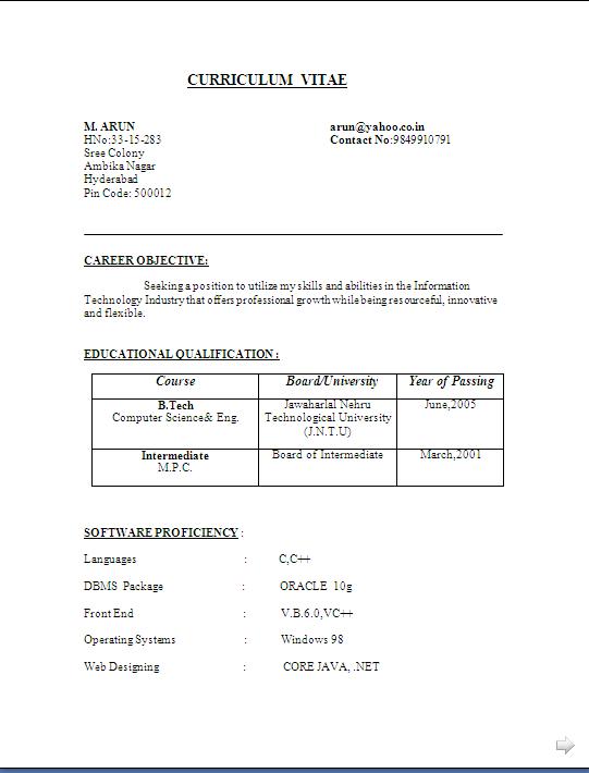 australia resume format free download