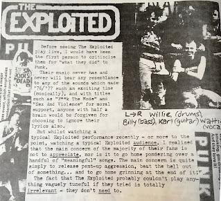 The Exploited interview in Kindred Spirit issue four