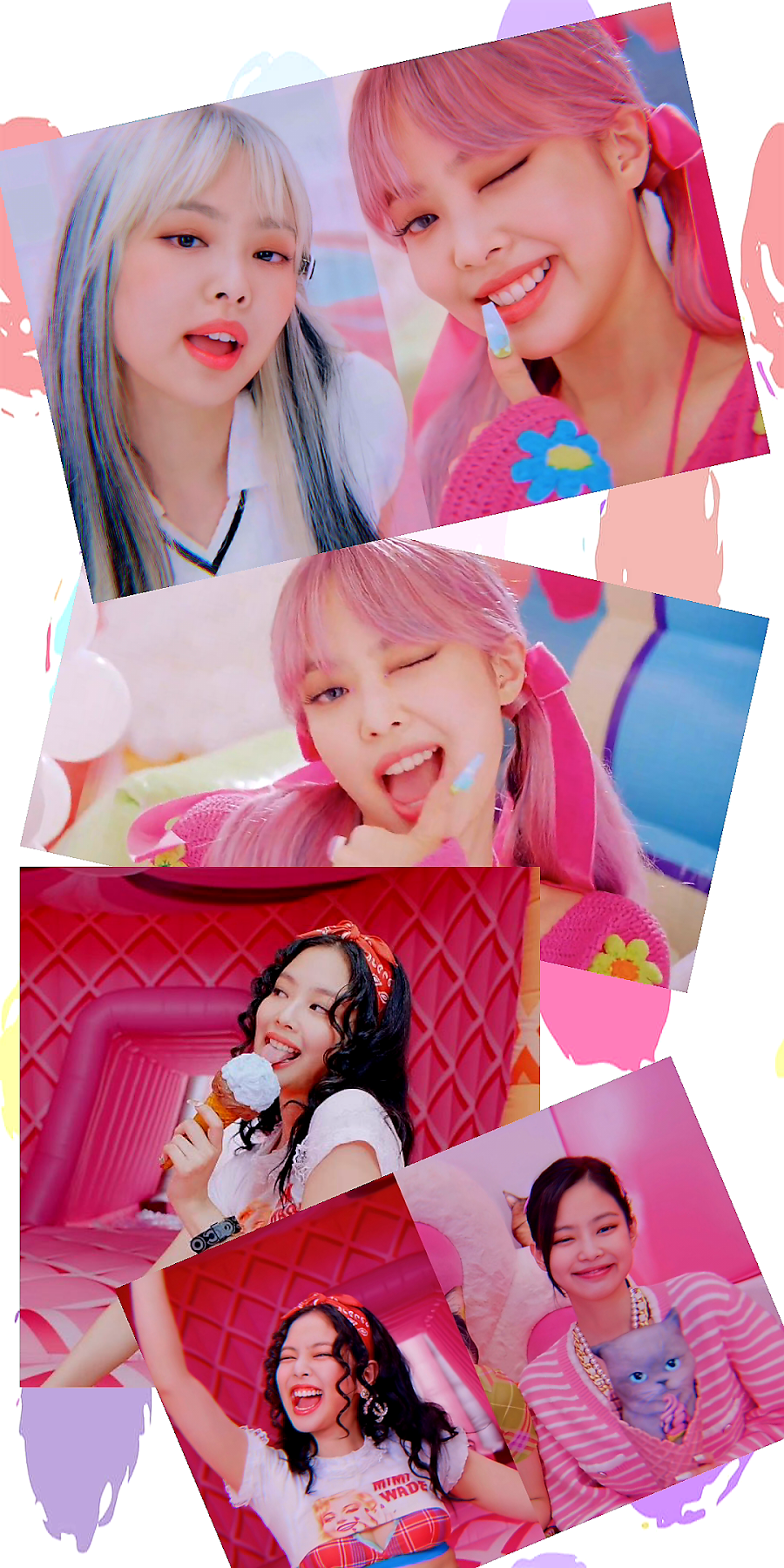 Blackpink Jennie Ice Cream Lockscreen Wallpaper K Pop Stock